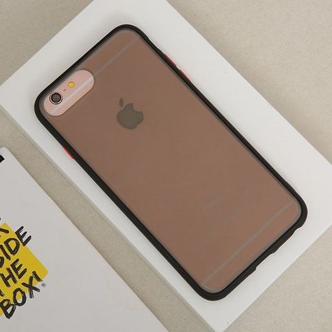 Ốp lưng iPhone 6/6s+ nhựa cứng viền dẻo Slim Kingkong JM Đen đỏ
