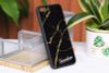 Ốp lưng iPhone 7/8+ cứng viền dẻo Tempered Glass COSANO SRM513 Vân Đen