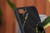 Ốp lưng iPhone 7/8+ cứng viền dẻo Tempered Glass COSANO SRM513 Vân Đen