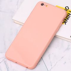  Ốp lưng iPhone 6/6s+ nhựa cứng viền dẻo Tempered Glass silk OSMIA Hồng nhạt 