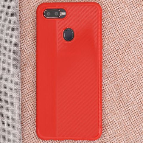 Ốp lưng Oppo F9 nhựa dẻo Carbon-Mix OSMIA Red