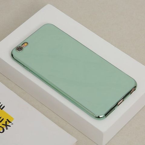 Ốp lưng iPhone 6/6s+ nhựa dẻo Color TPU electropate OSMIA Bạc Hà
