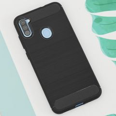  Ốp lưng Galaxy A11 Nhựa dẻo Fancy TPU COSANO Đen 