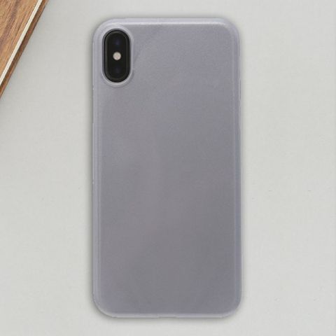 Ốp lưng iPhone X Nhựa dẻo Fibrin JM Bạc