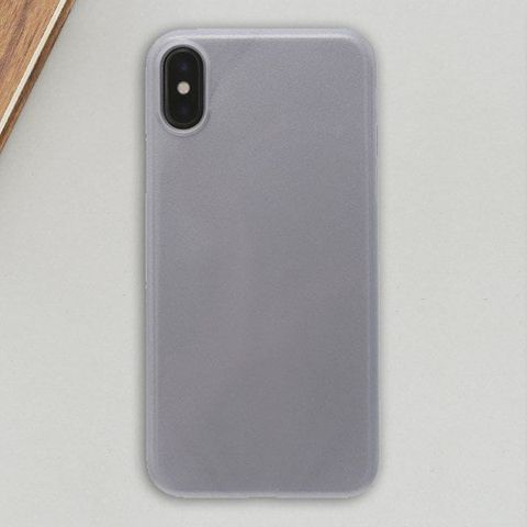 Ốp lưng iPhone X Nhựa dẻo Fibrin JM Bạc