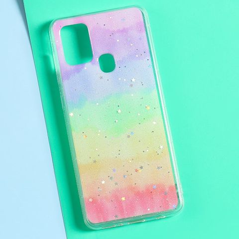 Ốp lưng Galaxy A21s Nhựa dẻo Glue Case MEEKER Cầu vồng
