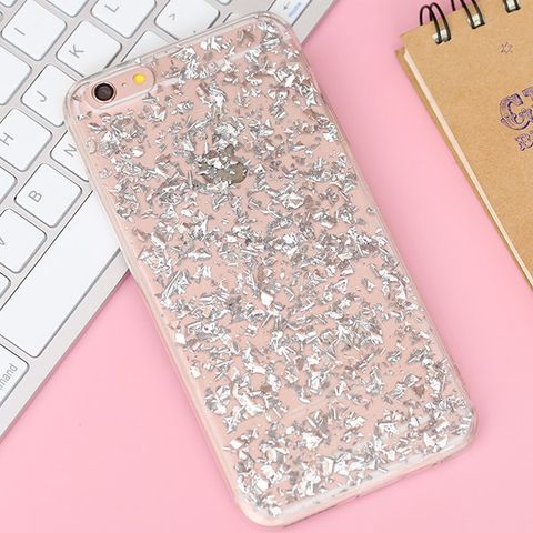 Ốp lưng iPhone 6/6s+ Nhựa dẻo Glue Case MEEKER TPU Silver foil