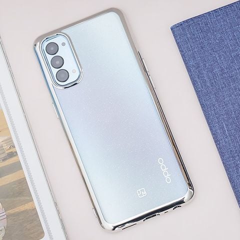 Ốp lưng Oppo Reno4 Nhựa dẻo HANDLE JM Xanh Đậm