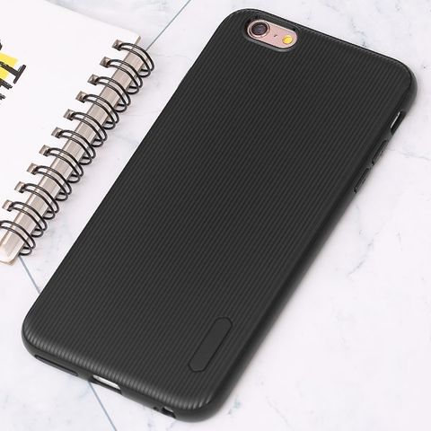 Ốp lưng iPhone 6/6s+ nhựa dẻo Line pattern TPU COSANO Đen