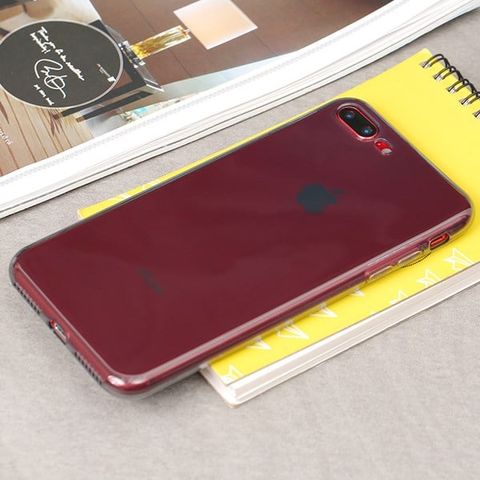 Ốp lưng iPhone 7 Plus/ 8 Plus Nhựa dẻo Puretal JM Đen trong