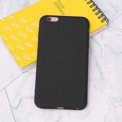 Ốp lưng iPhone 6/6s+ nhựa dẻo Sim PU case COSANO Đen