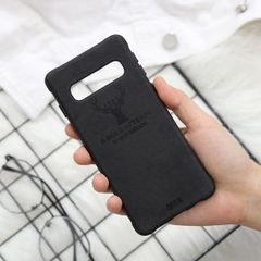  Ốp lưng Galaxy S10 Nhựa dẻo TPU + PU MEEKER TSK063 Đen 