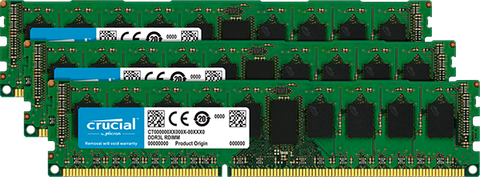 Crucial 24Gb Kit (8Gbx3) Ddr3 Pc3-12800 Registered Ecc 1.35V 512Meg X 72