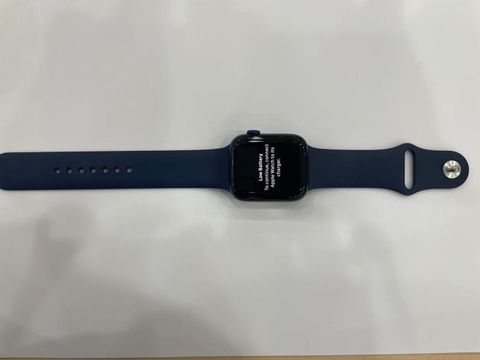 Apple Watch S6 GPS, 44mm Blue Aluminium Case with Deep Navy Sport Band - Regular (M00J3VN/A)