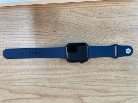 Apple Watch S6 GPS, 44mm Blue Aluminium Case with Deep Navy Sport Band - Regular (M00J3VN/A)