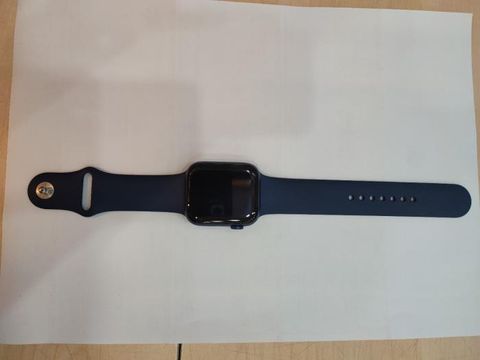 Apple Watch S6 GPS, 44mm Blue Aluminium Case with Deep Navy Sport Band - Regular (M00J3VN/A)