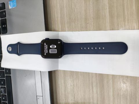 Apple Watch S6 GPS, 44mm Blue Aluminium Case with Deep Navy Sport Band - Regular (M00J3VN/A)