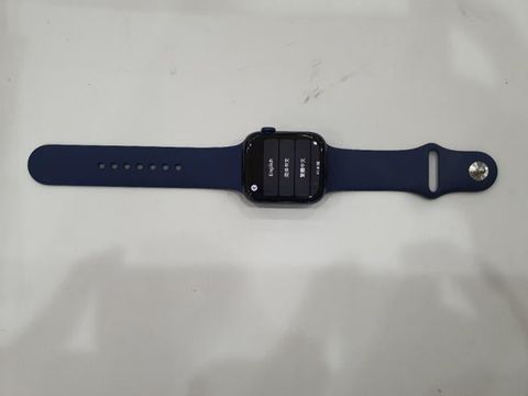 Apple Watch S6 GPS, 44mm Blue Aluminium Case with Deep Navy Sport Band - Regular (M00J3VN/A)