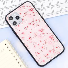  Ốp lưng iPhone 11 Pro nhựa cứng viền dẻo Tempered glass OSMIA CKAC547 Hoa baby hồng 