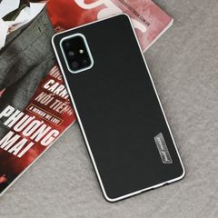 Ốp lưng Galaxy A71 nhựa cứng viền dẻo Line II JM TPU PU Đen 