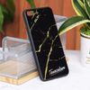 Ốp lưng iPhone 7/8+ cứng viền dẻo Tempered Glass COSANO SRM513 Vân Đen