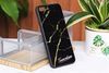 Ốp lưng iPhone 7/8+ cứng viền dẻo Tempered Glass COSANO SRM513 Vân Đen
