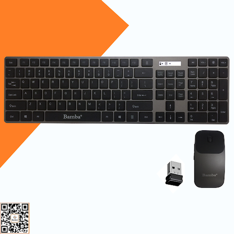 Keyboard + Mouse Không Dây Mini Bamba B40