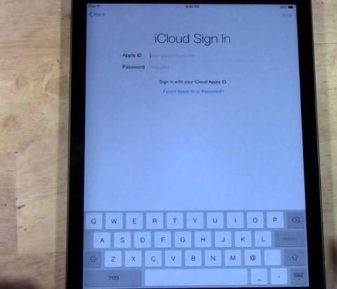 Mở khoá iCloud Ipad Air 4