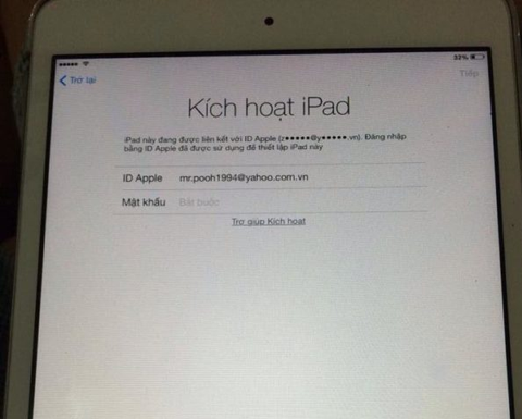 Mở khoá iCloud iPad Mini