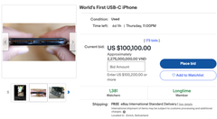  iPhone 'độ' cổng USB-C được đấu giá 100.000 USD 