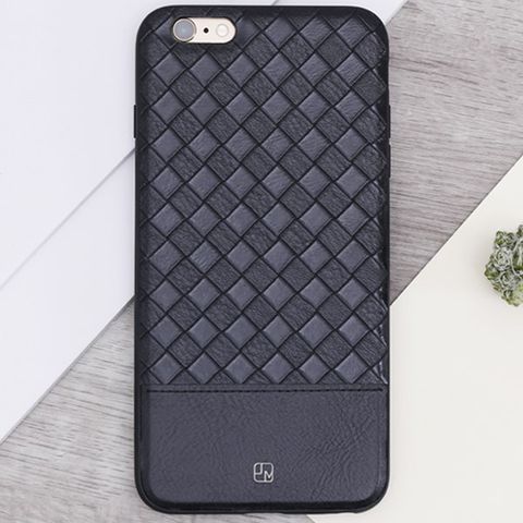 Ốp lưng iPhone 6 Plus - 6s Plus Nhựa dẻo BV Mix PU Đen