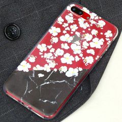  Ốp lưng iPhone 7/8+ Nhựa dẻo Printing Clear TPU MEEKER CN62509 Hoa đào nở 