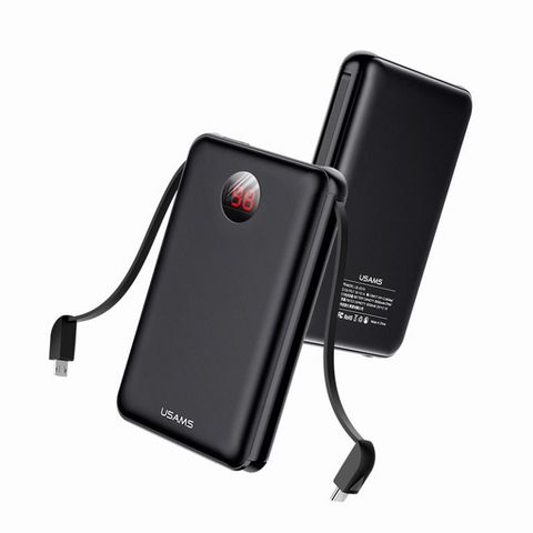 Pin Sạc Dự Phòng USAMS 2 Cáp Sạc Cổng TYPE C & MICRO USB LIGHTNING