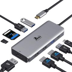  Usb C Hub Triple Display, Usb C To Dual 4k Adapter 