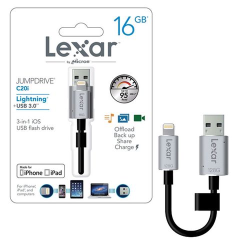 USB Lightning Lexar Jumpdriver C20i 16GB -LJDC20I-16GB