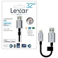  USB Lightning Lexar Jumpdriver C20i 32GB - LJDC20I-32GBBBAP 