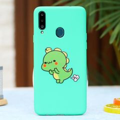  Ốp lưng Galaxy A20s Nhựa dẻo UV printing OSMIA Khủng long Xanh lá 
