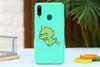Ốp lưng Galaxy A20s Nhựa dẻo UV printing OSMIA Khủng long Xanh lá