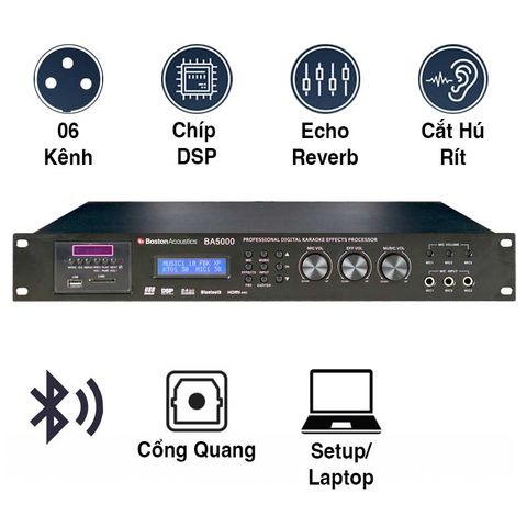 Vang Số Boston Ba5000, Optical, Bluetooth, Echo + Reverb
