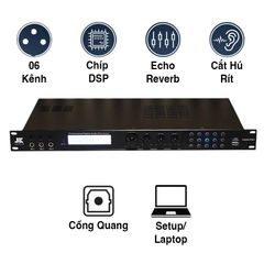 Vang Số Jkaudio X3000 Pro, Chống Hú Rít, 6ch, Chip Dsp Mới 