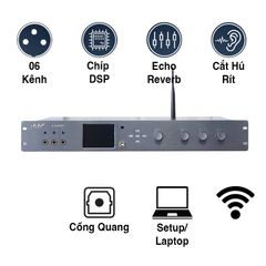  Vang Số Karaoke Aap K9800ii, Chống Hú Rít, 6ch, Optical 