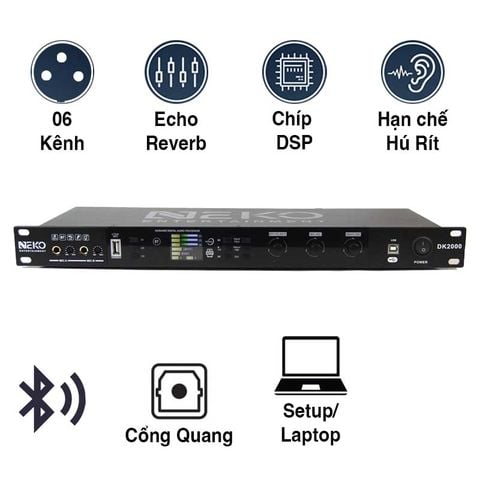 Vang Số Neko Dk2000, Dsp, Optical, Bluetooth, Echo+ Reverb