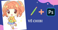  Cách vẽ chibi trên Photoshop từ bản phát thảo trên giấy siêu đơn giản 