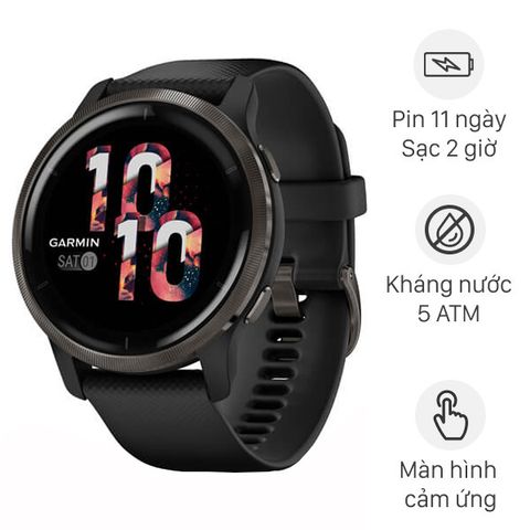 Đồng hồ thông minh Garmin Venu 2 dây silicone