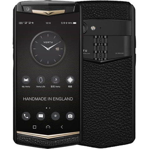 Điện Thoại Vertu Aster P Gothic Yellow Gold Pure Black Calf