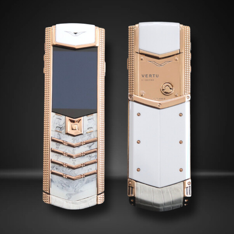 Điện Thoại Vertu Signature S Rose Gold Ceramic White