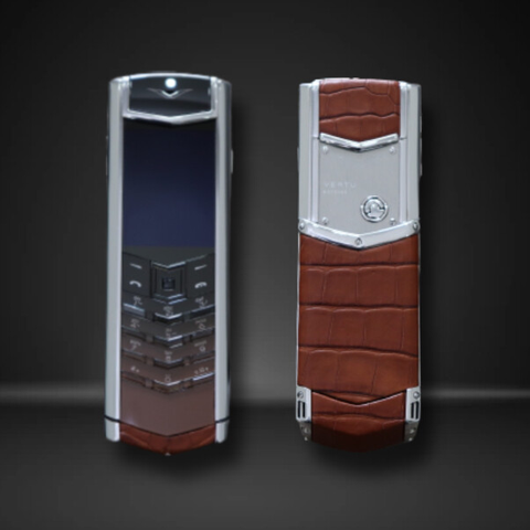 Điện Thoại Vertu Signature S Steel Alligator Brown