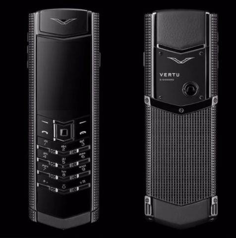 Vertu Signature Clous De Paris Pure Black