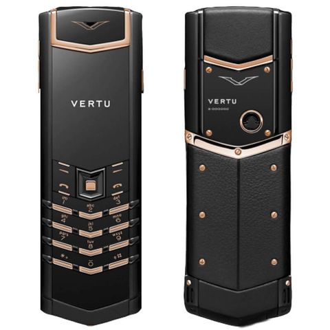 Vertu Signature Pure Black Mix Red Gold