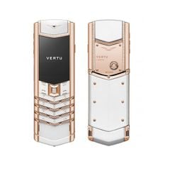  Vertu Signature Pure White Red Gold Diamonds 